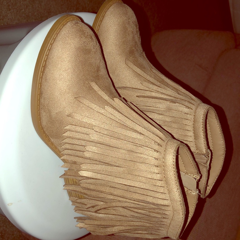J. Adams Ankle fringed booties